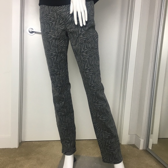 Ann Taylor gray zebra print jeans - Picture 2 of 4